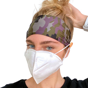 Headbands with Buttons for Holding Face Masks in Place - September Nail Salon